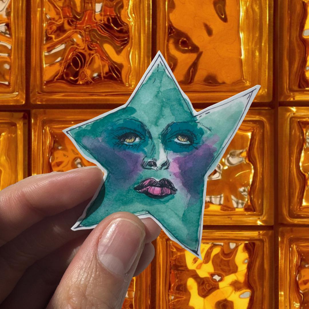Green Star Sticker
