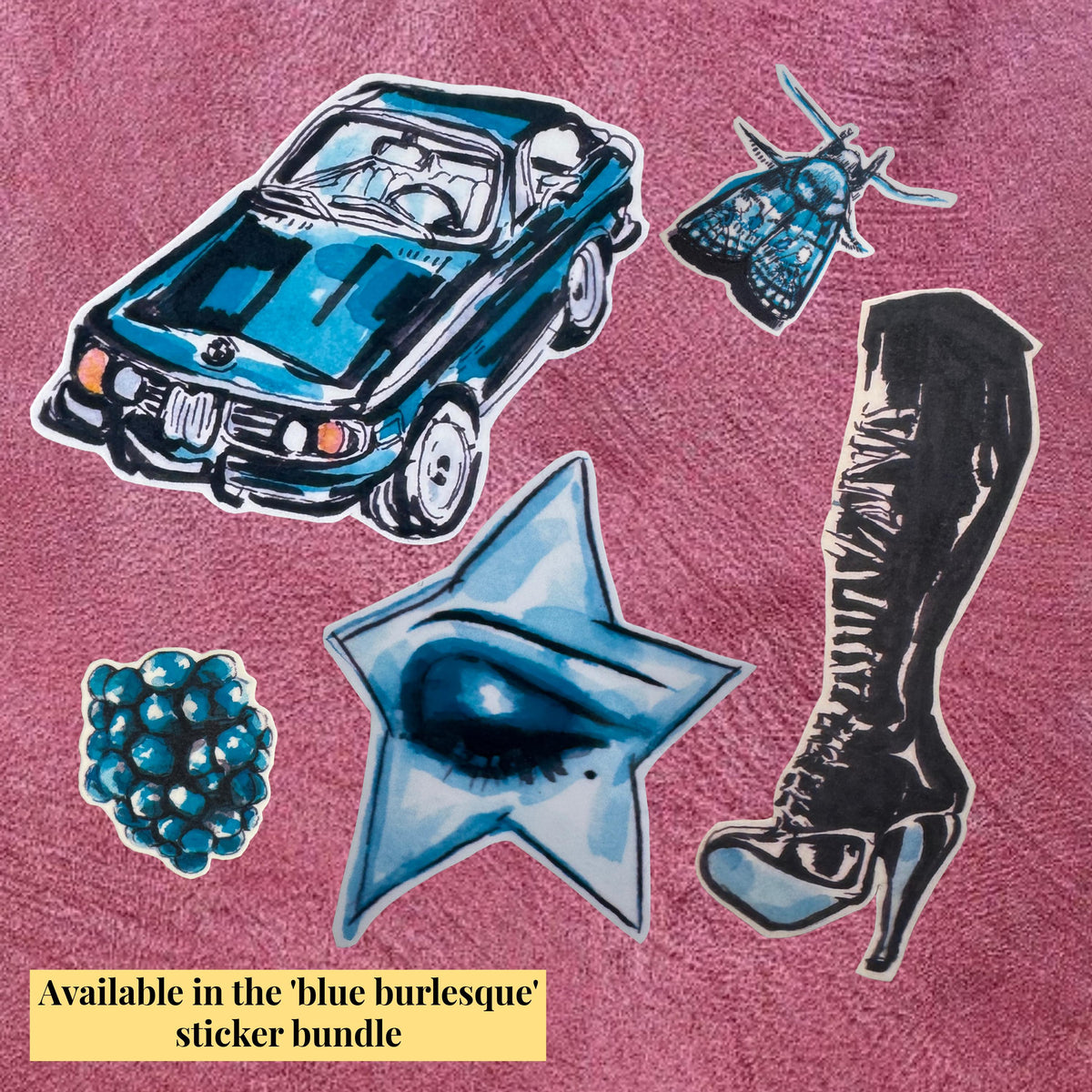 Lace up Thigh High Boots - Stickers
