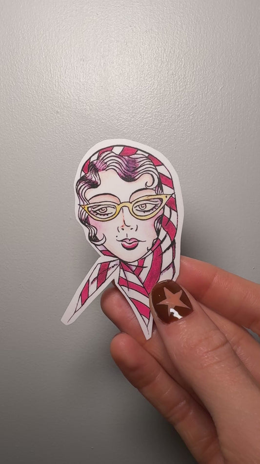 Vintage Lady Sticker