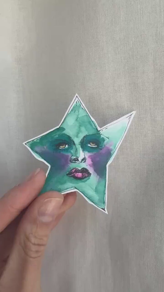 Green Star Sticker